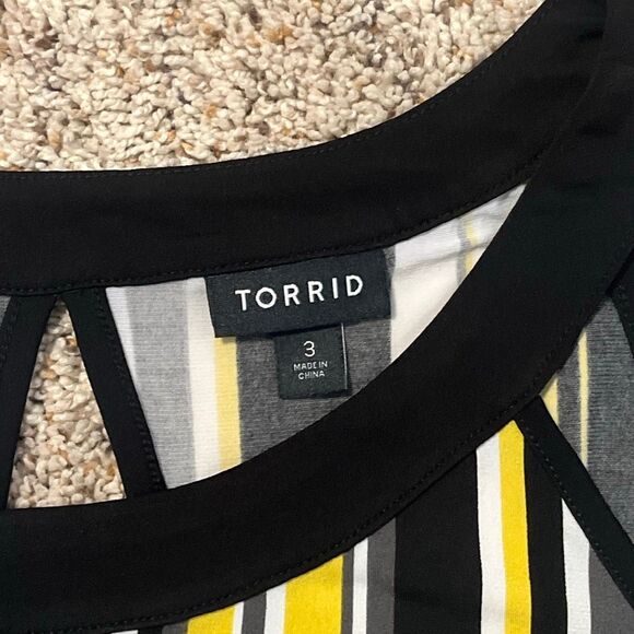 TORRID MULTI STRIPE STUDIO KNIT GODDESS TANK 3X - Picture 4 of 8